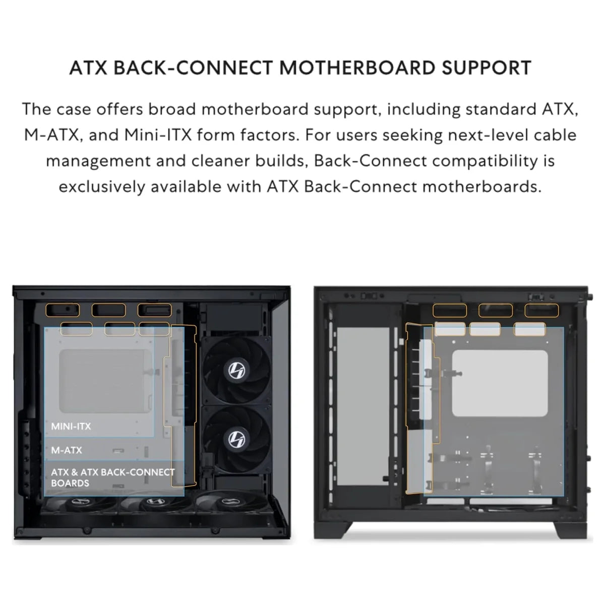 Lian Li O11 Dynamic Mini V2 Black PC Case, ATX M-ATX Mini-ITX Support, Tempered Glass, 400mm GPU, 360mm Radiator