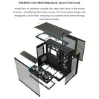 Lian Li O11 Dynamic Mini V2 Black PC Case, ATX M-ATX Mini-ITX Support, Tempered Glass, 400mm GPU, 360mm Radiator