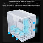 Lian Li O11 Dynamic Mini V2 White PC Case, ATX M-ATX Mini-ITX Support, Tempered Glass, 400mm GPU, 360mm Radiator