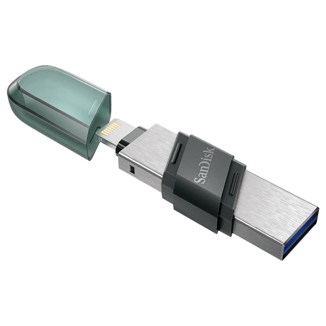 SanDisk iXpand Flash Drive Flip Flash Drive, 64GB Lightning and USB Type-A USB 3.1 Gen 1, Sea Green, SDIX90N-064G-GN6NN