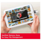 SanDisk Ultra Dual Drive M3.0 Flash Drive, 64GB, Up to 130MB/s, Dual Micro-USB and USB 3.0, Black-Gray SDDD3-064G-A46