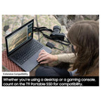 Samsung T9 Portable SSD External Solid State Drive, 2TB USB 3.2 Gen 2x2 Up To 2,000MB/s, Black MU-PG2T0B