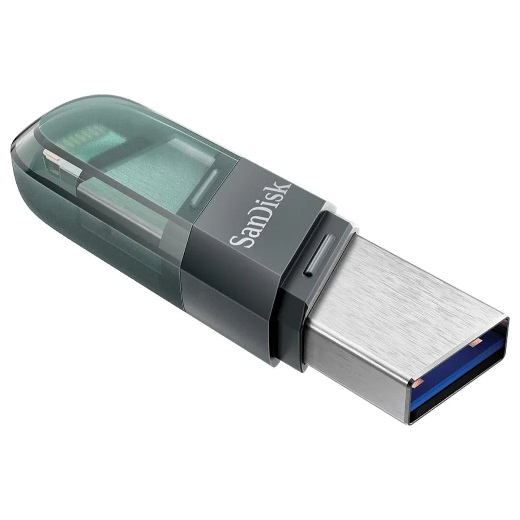 SanDisk iXpand Flash Drive Flip Flash Drive, 128GB, Lightning and USB 3.1 Gen 1, Sea Green, SDIX90N-128G-GN6NE