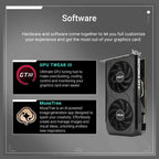 ASUS Dual GeForce RTX 5050 Graphics Card, 8GB GDDR6 PCI Express 5.0, OC 2677MHz, HDMI 2.1b DisplayPort 2.1b, 2 Slot, DUAL-RTX5050-O8G