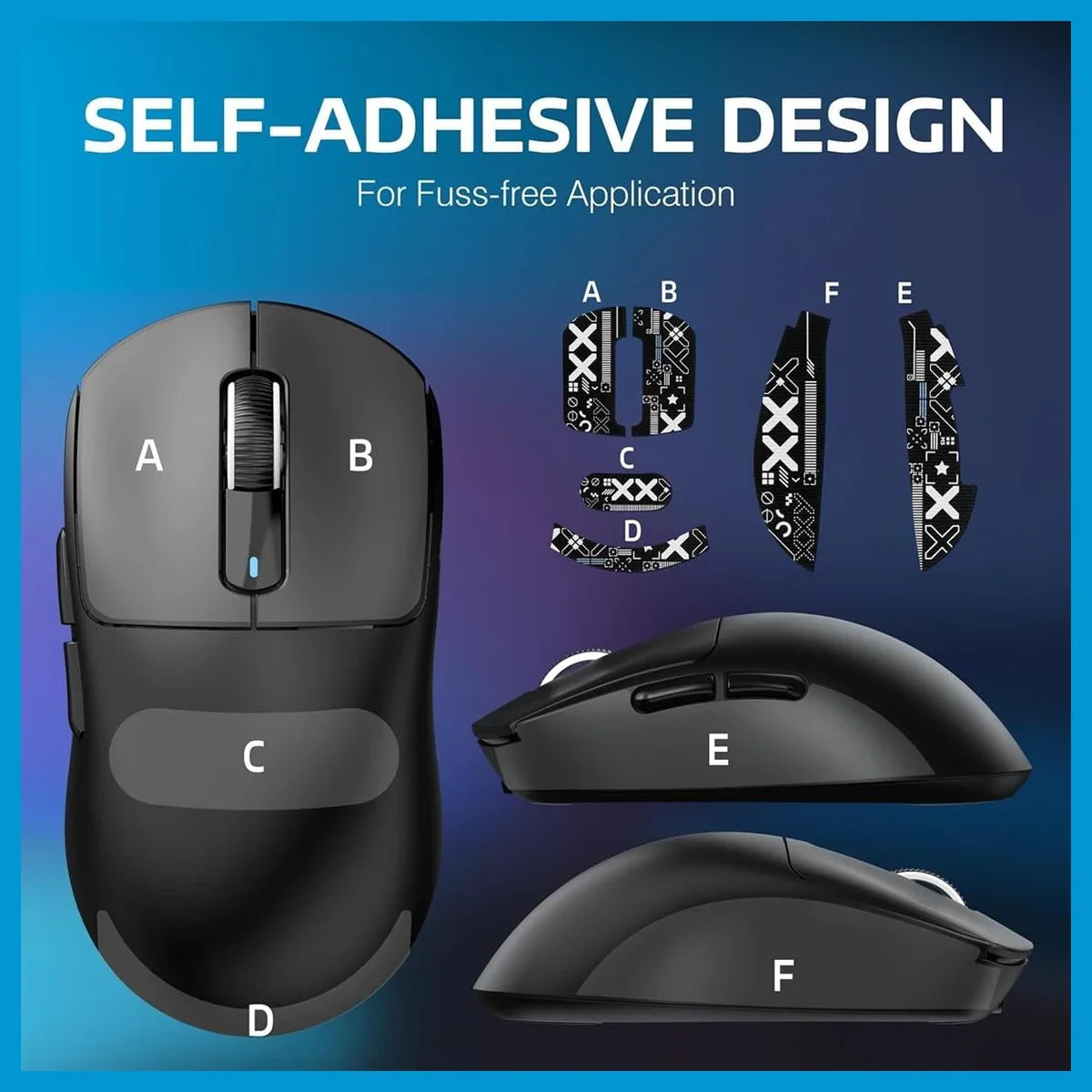 Attack Shark X3Pro Gaming Mouse, Tri-Mode Wired 2.4GHz BT, PAW3395 Optical Sensor, 26K DPI, 7 Buttons, Black with Sticker