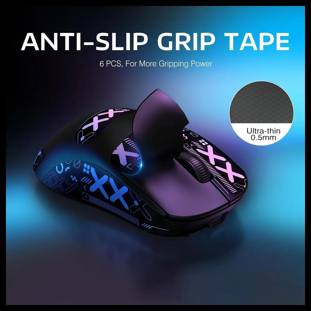 Attack Shark X3Pro Gaming Mouse, Tri-Mode Wired 2.4GHz BT, PAW3395 Optical Sensor, 26K DPI, 7 Buttons, Black with Sticker