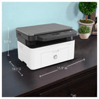 HP Laser MFP 136A Multifunction Printer, Print Copy Scan, 21ppm, 40-Sheet ADF, Ethernet Hi-Speed USB 2.0, Black and White, 4ZB85A (Official Warranty)
