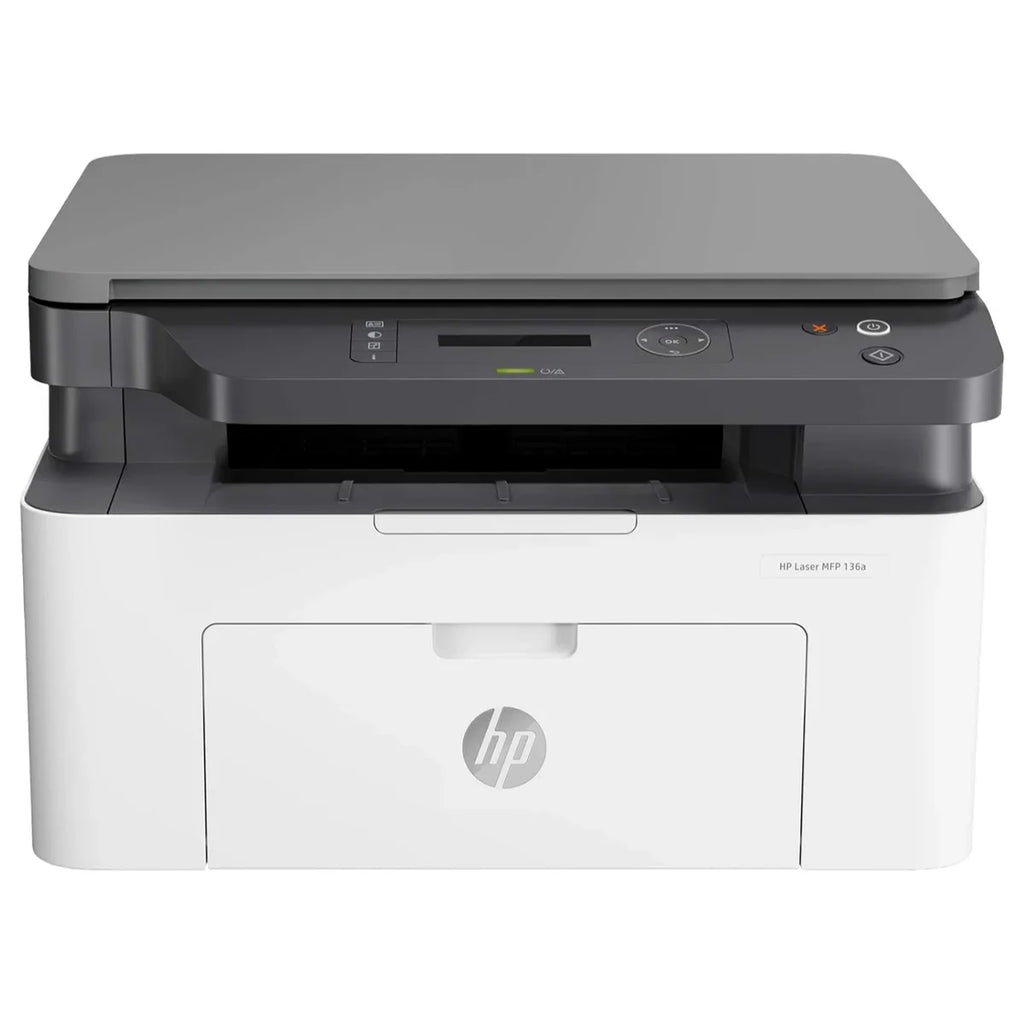 HP Laser MFP 136A Multifunction Printer, Print Copy Scan, 21ppm, 40-Sheet ADF, Ethernet Hi-Speed USB 2.0, Black and White, 4ZB85A (Official Warranty)