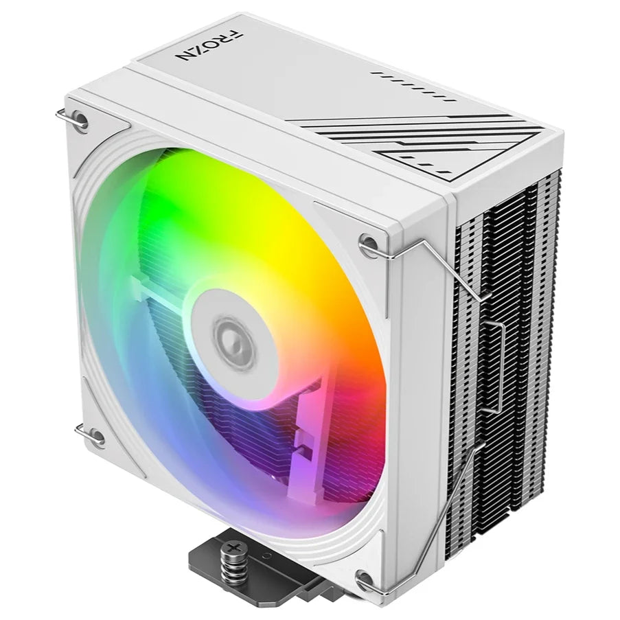 ID-Cooling FROZN A410 SE ARGB White CPU Cooler, 180W TDP, 4 Heatpipes, Single Tower, Direct Touch, AS-120 Fan, White