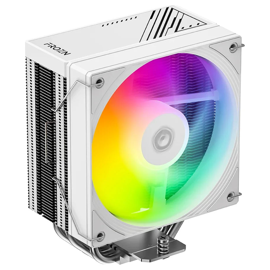 ID-Cooling FROZN A410 SE ARGB White CPU Cooler, 180W TDP, 4 Heatpipes, Single Tower, Direct Touch, AS-120 Fan, White