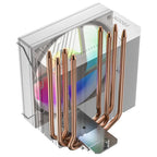 ID-Cooling FROZN A410 SE ARGB White CPU Cooler, 180W TDP, 4 Heatpipes, Single Tower, Direct Touch, AS-120 Fan, White
