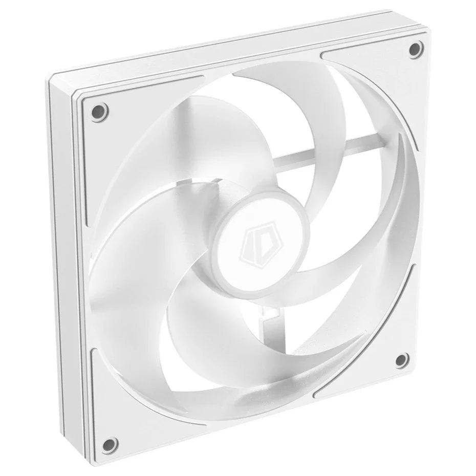 ID-Cooling AS-120-W ARGB TRIO Case Fan, 120x120x25mm, 4-Pin, ARGB, Hydrodynamic Bearing, White