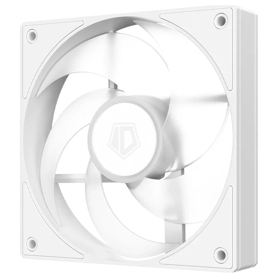 ID-Cooling AS-120-W ARGB TRIO Case Fan, 120x120x25mm, 4-Pin, ARGB, Hydrodynamic Bearing, White