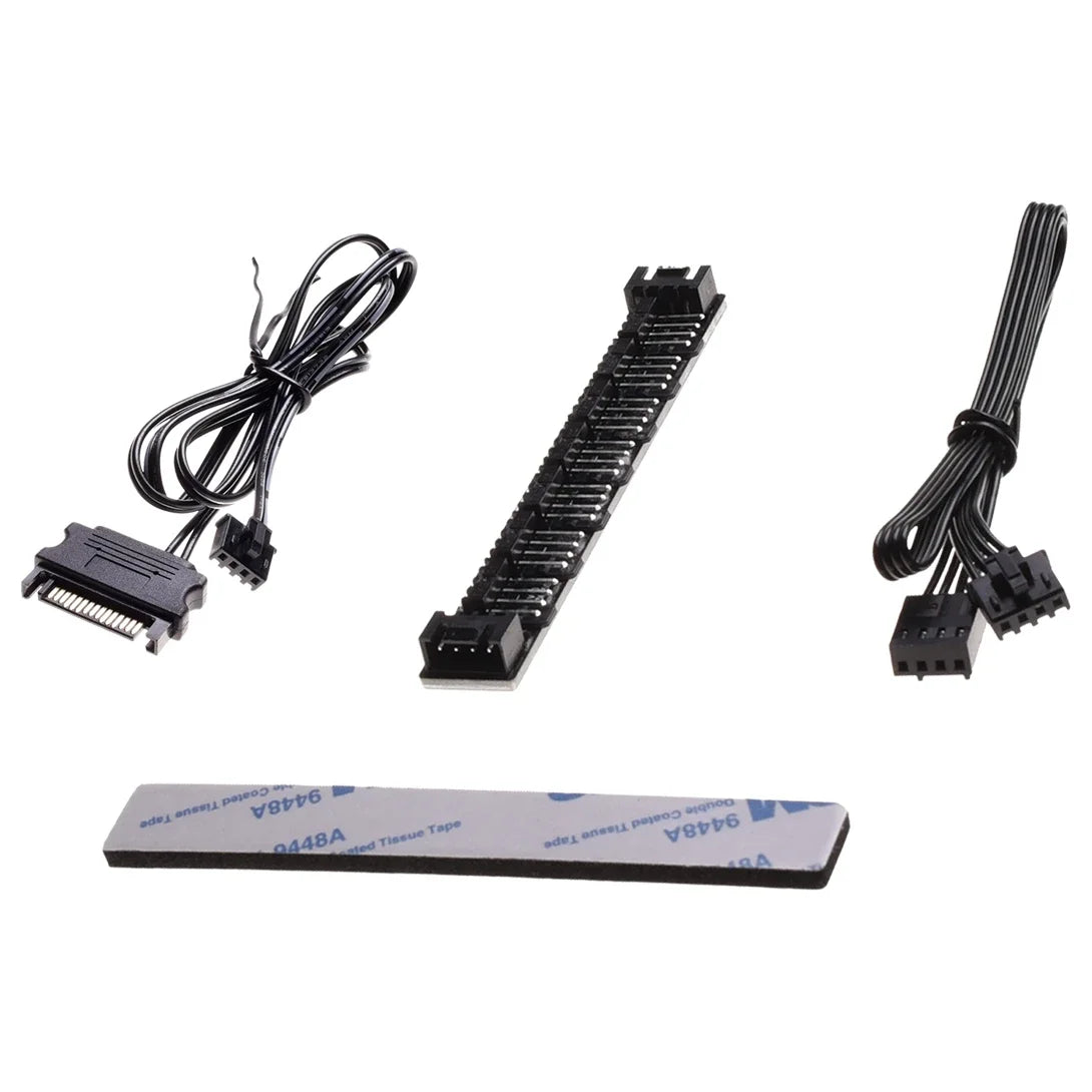 ID-Cooling FH-07 Fan Hub, 7 Ports PWM Function SATA Powered, 12V, 4.5A Rated 6A Max