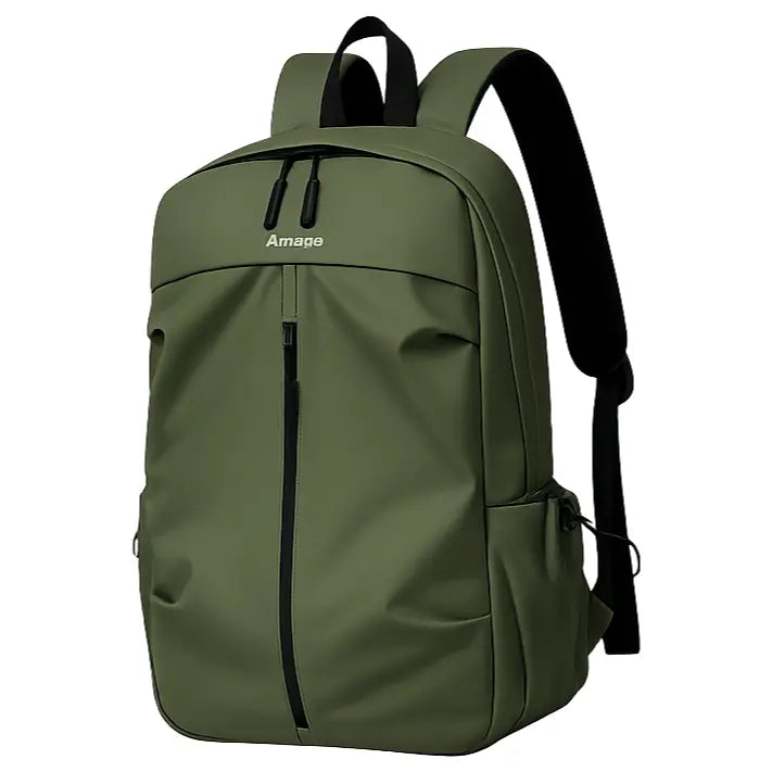 Amaze Workie Synthetic Fiber Laptop Backpack, Water-Resistant, Fits Up To 15.6', A940 Green