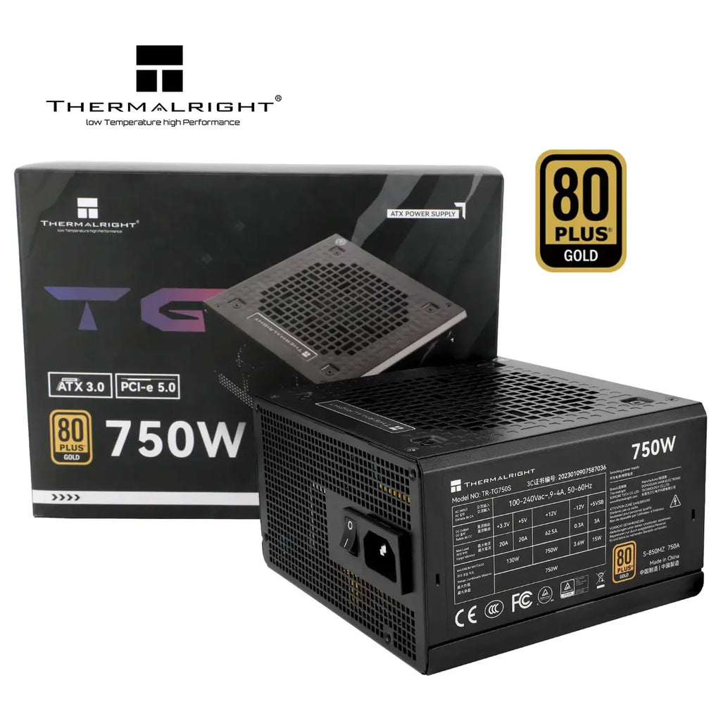 Thermalright TG-750S 750W 80 Plus Gold Power Supply, 80 Plus Gold, Intel ATX 3.0 Compatible