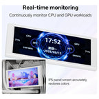 Thermalright Trofeo Vision LCD AIO Display 6.86 Inch PC Monitor, USB Type-C, 1280x480, Real-Time Hardware Monitoring, TRCC Preset and DIY Themes, White