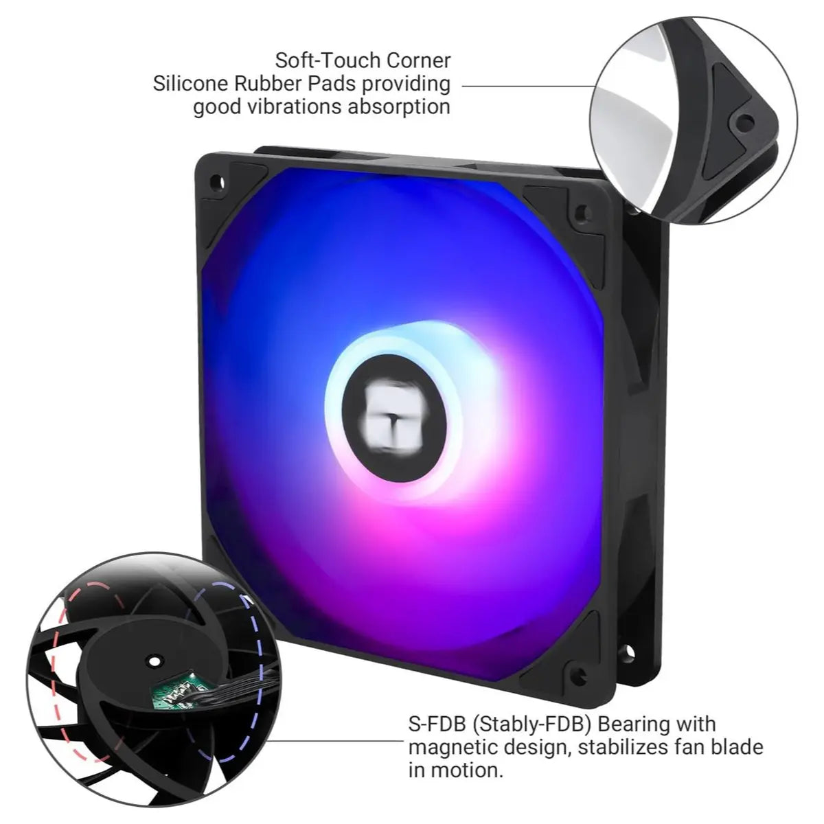 Thermalright TL-C12C-S X3 120mm Cooling Fan, 4-Pin PWM ARGB, 1550RPM