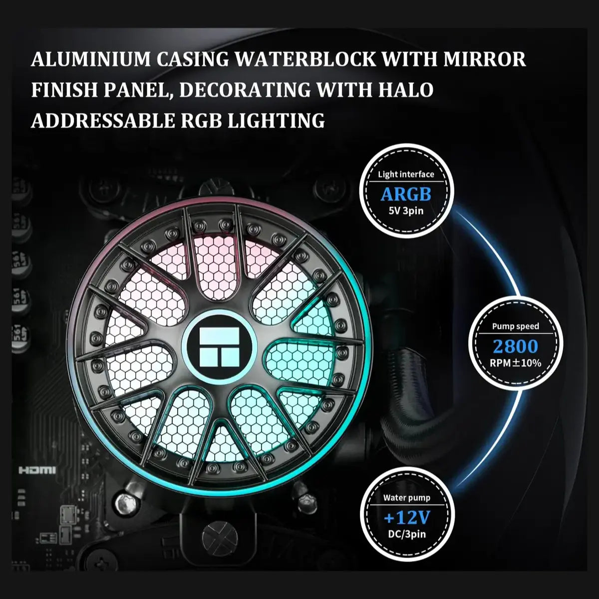 Thermalright Aqua Elite 360 V6 ARGB CPU Liquid Cooler, 360mm Radiator, 3x120mm ARGB Fans, 2800RPM Pump, Black