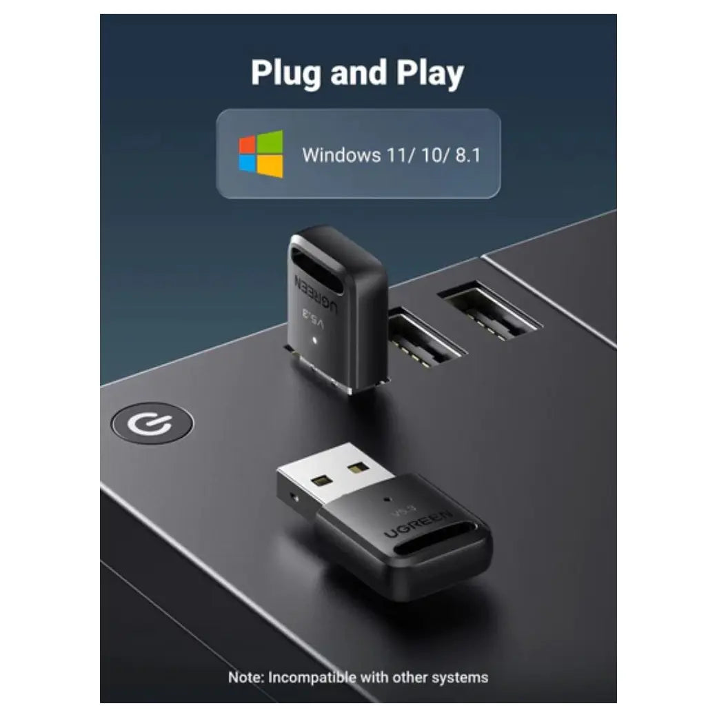 UGREEN 90225 Bluetooth Adapter, USB Bluetooth 5.3