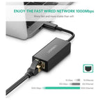 Ugreen 50307 Gigabit USB C Ethernet Adapter, 10/100/1000M, Up To 1000Mbps, Black