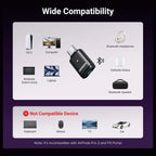 Ugreen USB-C Bluetooth Adapter for PS5, Bluetooth 5.3, AptX Low Latency AptX-Adaptive