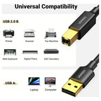 Ugreen USB Printer Cable USB A to B Cable, High-Speed, 3M