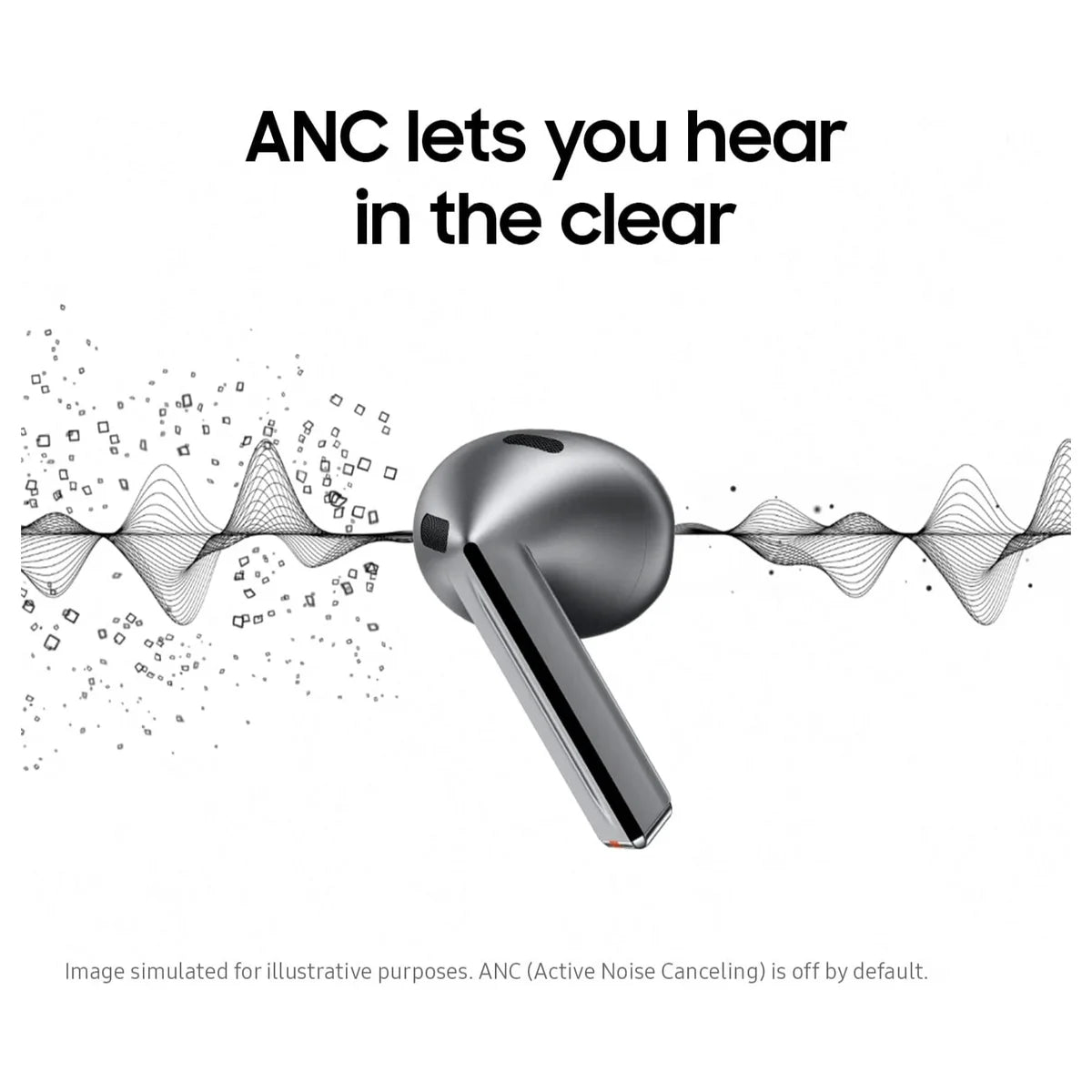 Samsung Galaxy Buds 3, True Wireless Bluetooth Earbuds, Active Noise Cancellation, 360 Audio, Touch Control, Silver