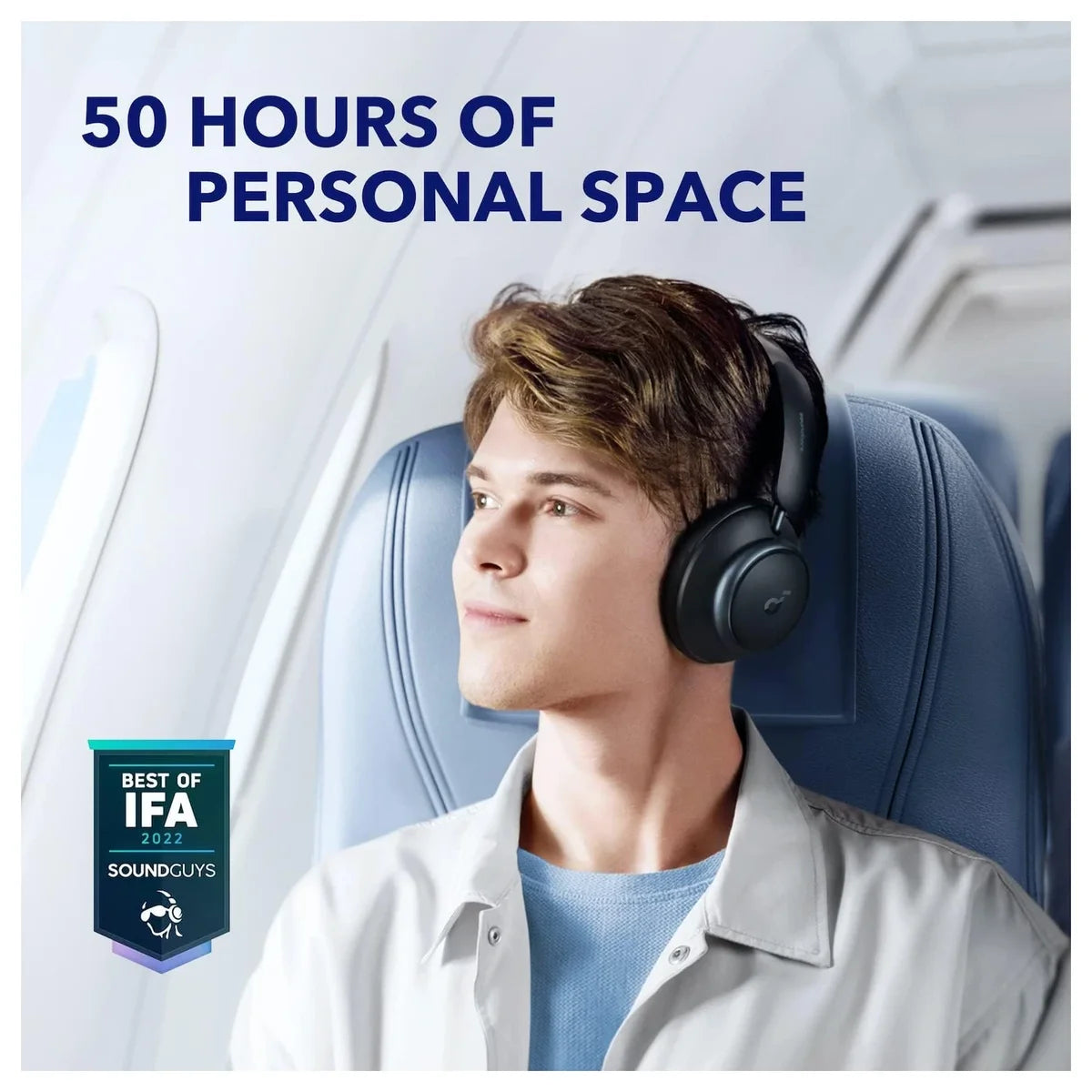 Soundcore By Anker Space Q45 Headphones, Adaptive Active Noise Cancelling, Up To 98% Noise Reduction, 50H Playtime, App Control, LDAC Hi-Res Wireless Audio, Bluetooth 5.3