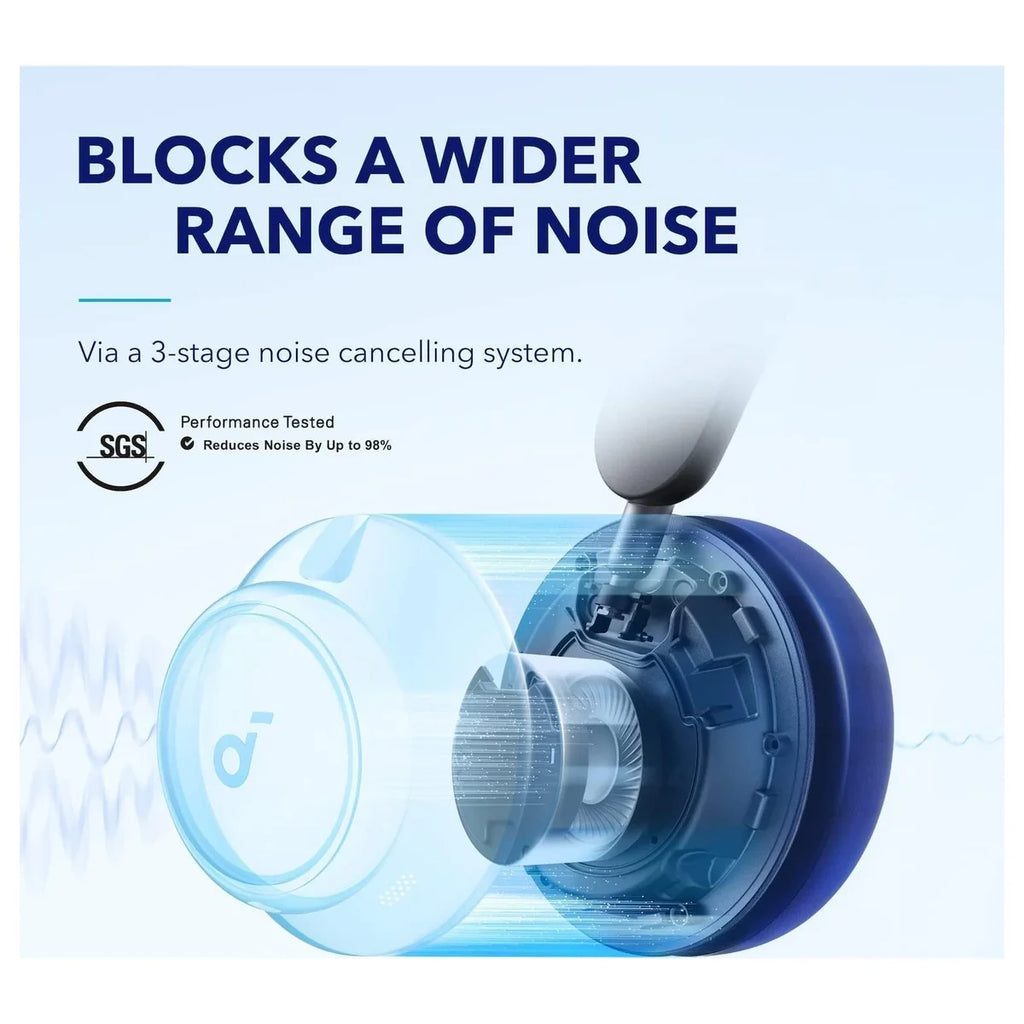 Soundcore By Anker Space Q45 Headphones, Adaptive Active Noise Cancelling, Up To 98% Noise Reduction, 50H Playtime, App Control, LDAC Hi-Res Wireless Audio, Bluetooth 5.3