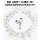 Apple AirPods Pro 3 Wireless Earbuds, Active Noise Cancellation, Live Translation, Heart Rate Sensing, Spatial Audio, USB-C Charging, White