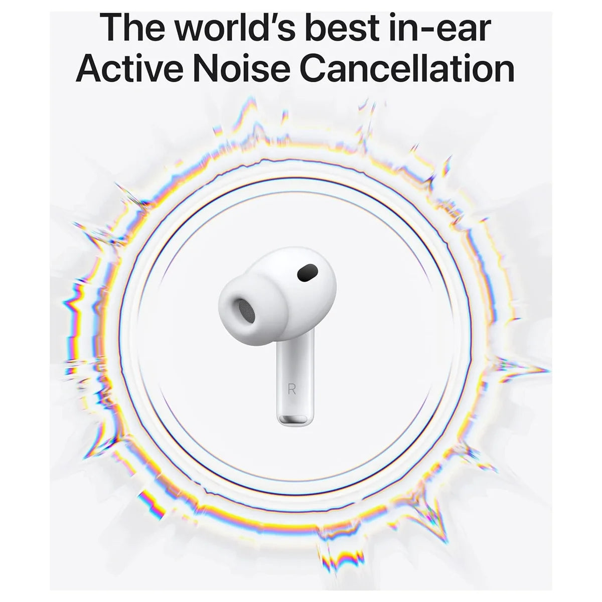 Apple AirPods Pro 3 Wireless Earbuds, Active Noise Cancellation, Live Translation, Heart Rate Sensing, Spatial Audio, USB-C Charging, White