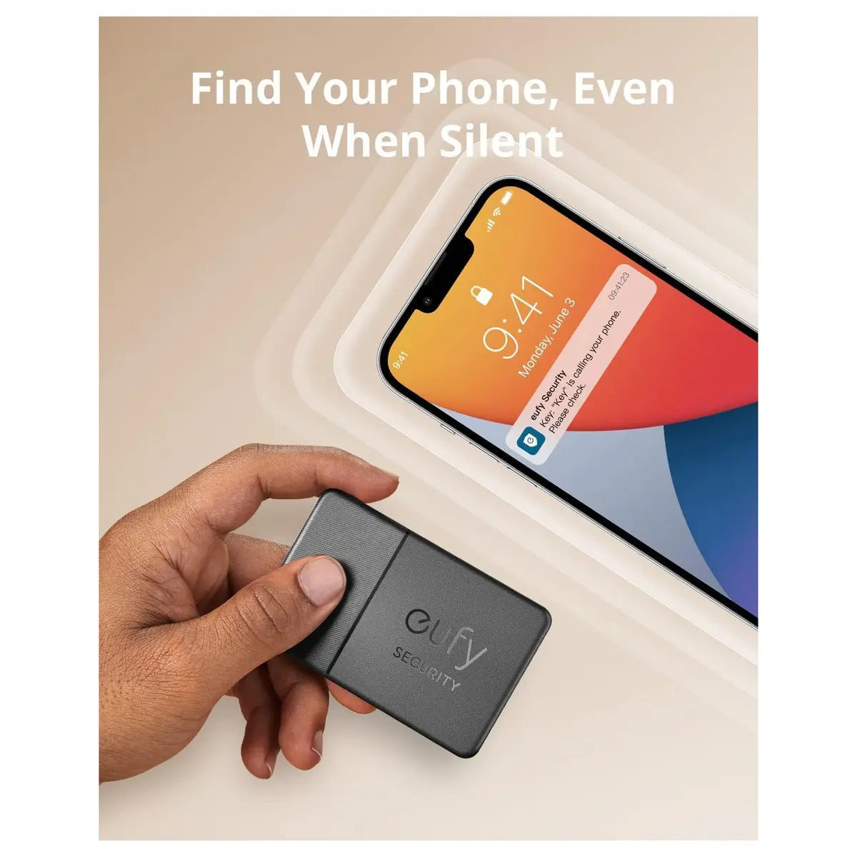 Eufy Security SmartTrack Card E30 Wallet Tracker, Works With Apple Find My, Up To 3-Year Battery Life, Water Resistant, Black 1-Pack