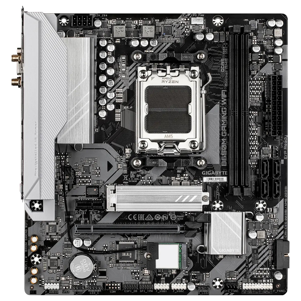 Gigabyte B650M GAMING WIFI Motherboard AMD Socket AM5, PCIe 4.0 x4 M.2, 2.5GbE LAN And 802.11ac Wi-Fi, HDMI And D-sub, Rev 1.4