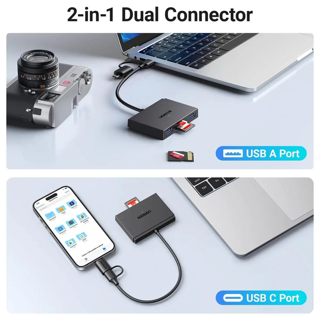Ugreen SD Card Reader 4 In 1 Memory Card Reader, Usb-C Usb 3.0, 170MB/S, Up To 5Gbps, 45167