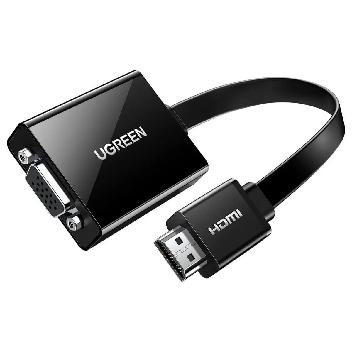 Ugreen Active HDMI To VGA Adapter With 3.5mm Audio Jack HDMI Male To VGA Female Up To 1080P 60Hz Black 40248