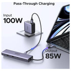 Ugreen Revodok 9-in-1 USB-C Hub Gigabit Ethernet Adapter, 4K@60Hz HDMI, 100W PD Charging, 5Gbps Data Transfer Speed, SD/TF Card Reader, 2 USB-C and 2 USB-A 3.0, 15375