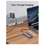 Ugreen USB C Hub USB-C 10-in-1 Dongle Dual Monitor 4K 30Hz HDMI and VGA 1Gbps Ethernet 100W PD 3x USB-A 3.0 SD and Micro SD 3.5mm Audio Jack 15601