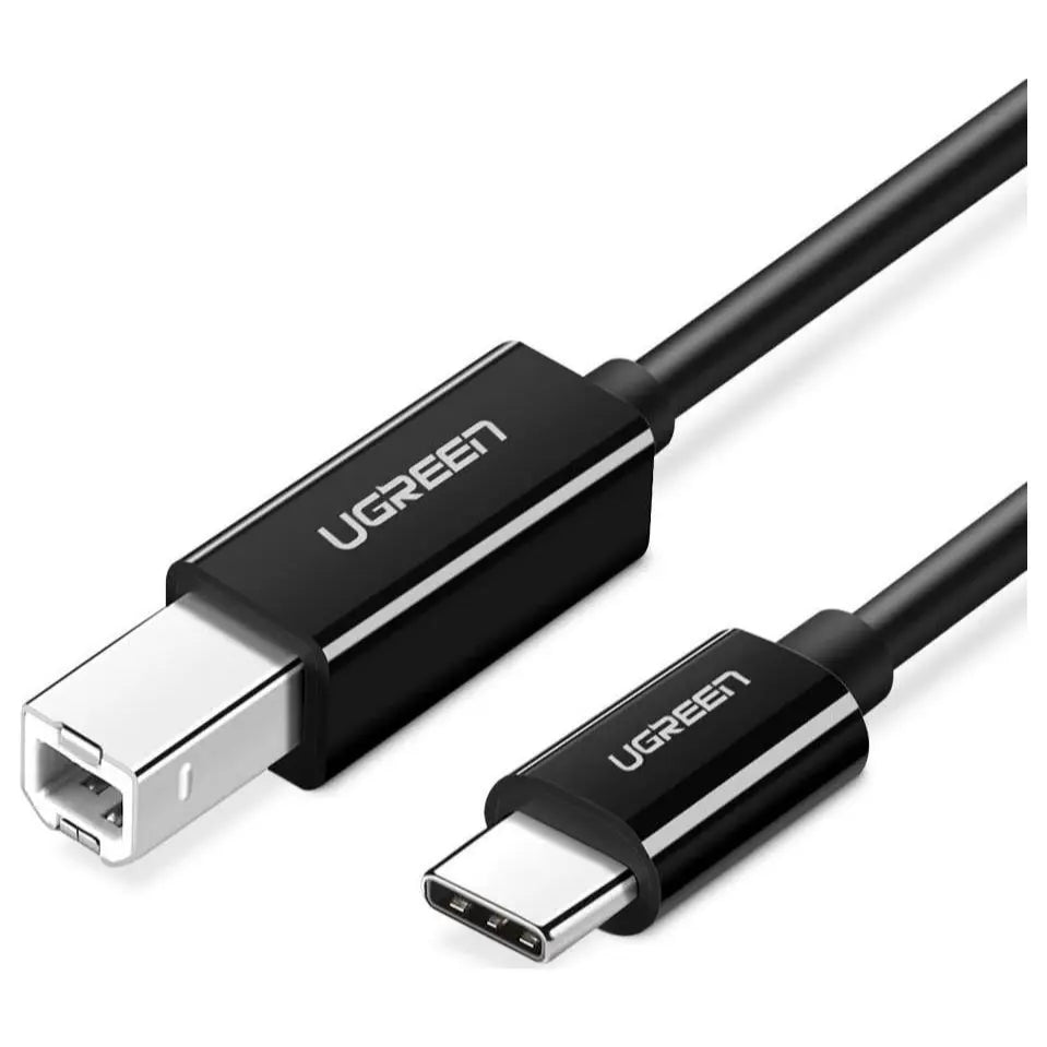 Ugreen USB-C Printer Cable 2M USB Type C to USB 2.0 Type B, 480Mbps, Black 50446