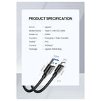 Ugreen USB 3.0 To USB-C Cable 2M, 3A, 20884