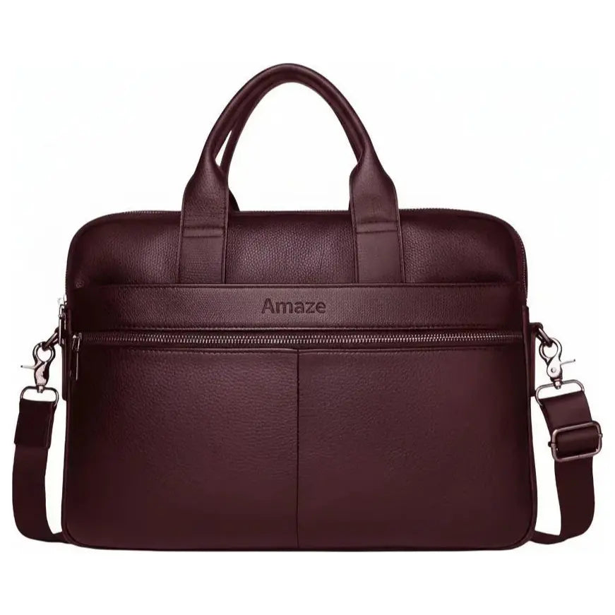 Amaze Executive Original Leather Bag A925, Fits Up To 15.6', Brown