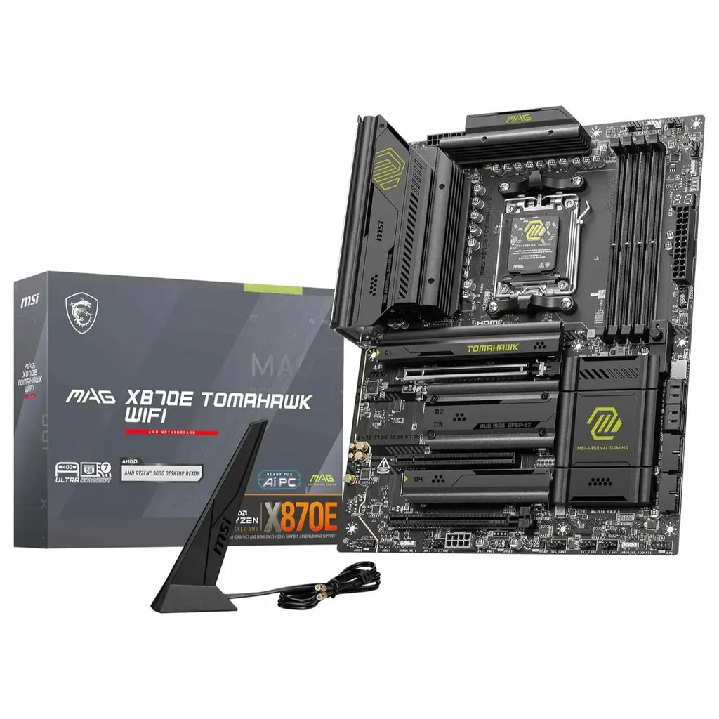 MSI MAG X870E Tomahawk WiFi Motherboard ATX, AM5, DDR5 8400+MT/s OC, PCIe 5.0 X16, M.2 Gen5, Wi-Fi 7, 5G LAN