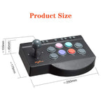 PXN 0082 Arcade Stick PC Street Fighter USB Arcade Stick, 8-Direction Joystick, 8 Buttons, Turbo and Macro, OTG Android Support
