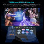 PXN 0082 Arcade Stick PC Street Fighter USB Arcade Stick, 8-Direction Joystick, 8 Buttons, Turbo and Macro, OTG Android Support