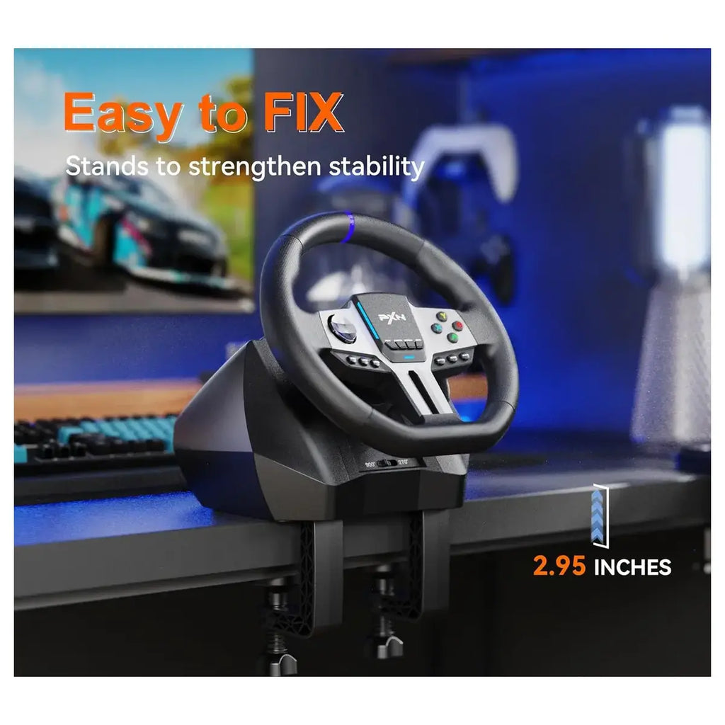 PXN V900 Gen2 PC Racing Wheel, Universal USB, 270 and 900 Degree, with Pedals