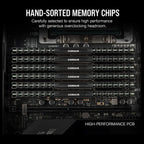Corsair Vengeance LPX 16GB 2x8GB DDR4 3200MHz C16 UDIMM Memory Kit CMK16GX4M2E3200C16 Black