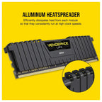 Corsair Vengeance LPX 16GB 2x8GB DDR4 3200MHz C16 UDIMM Memory Kit CMK16GX4M2E3200C16 Black