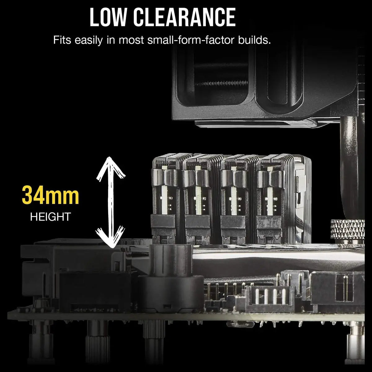 Corsair Vengeance LPX 16GB 2x8GB DDR4 3200MHz C16 UDIMM Memory Kit CMK16GX4M2E3200C16 Black