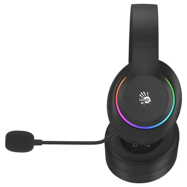Bloody GR520 Gaming Wireless Headset, 2.4GHz Wireless Bluetooth V5.3 3.5mm Wired Audio, Black
