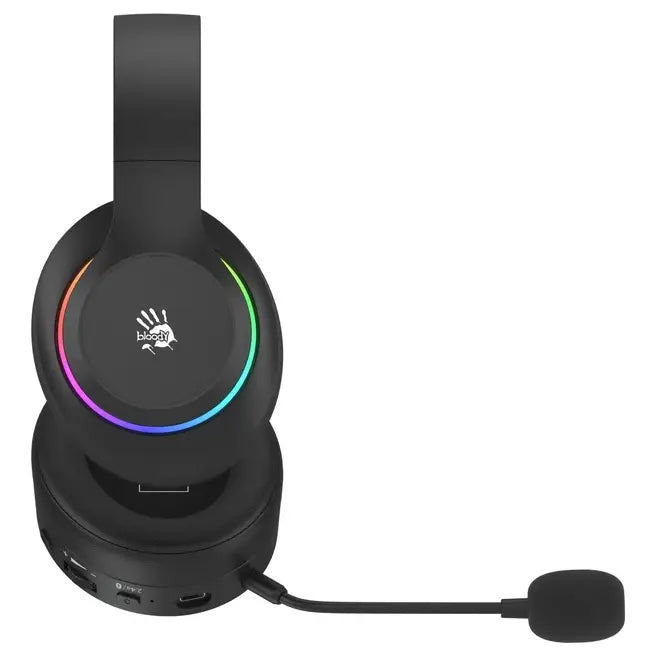 Bloody GR520 Gaming Wireless Headset, 2.4GHz Wireless Bluetooth V5.3 3.5mm Wired Audio, Black